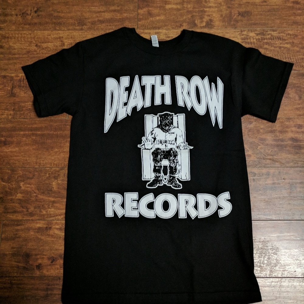 New DEATH ROW RECORDS White Logo UNISEX - Picture 1 of 2